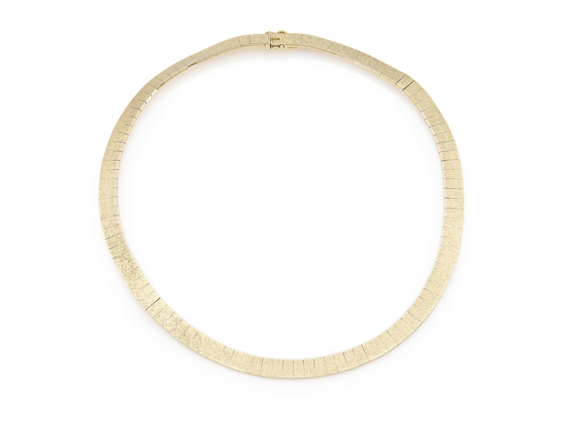 Vintage 1980s Gold Plates Collar Necklace