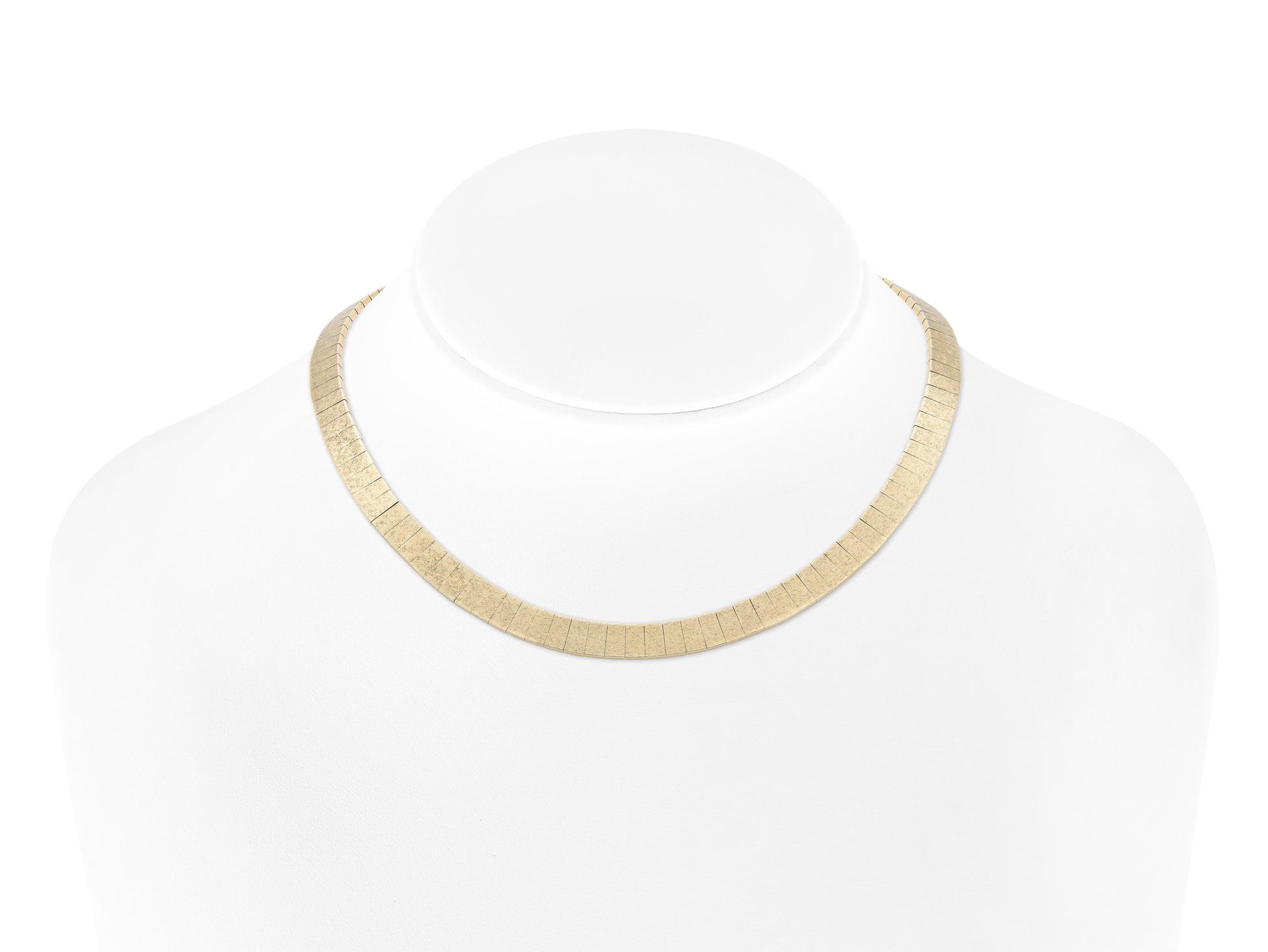 Vintage 1980s Gold Plates Collar Necklace