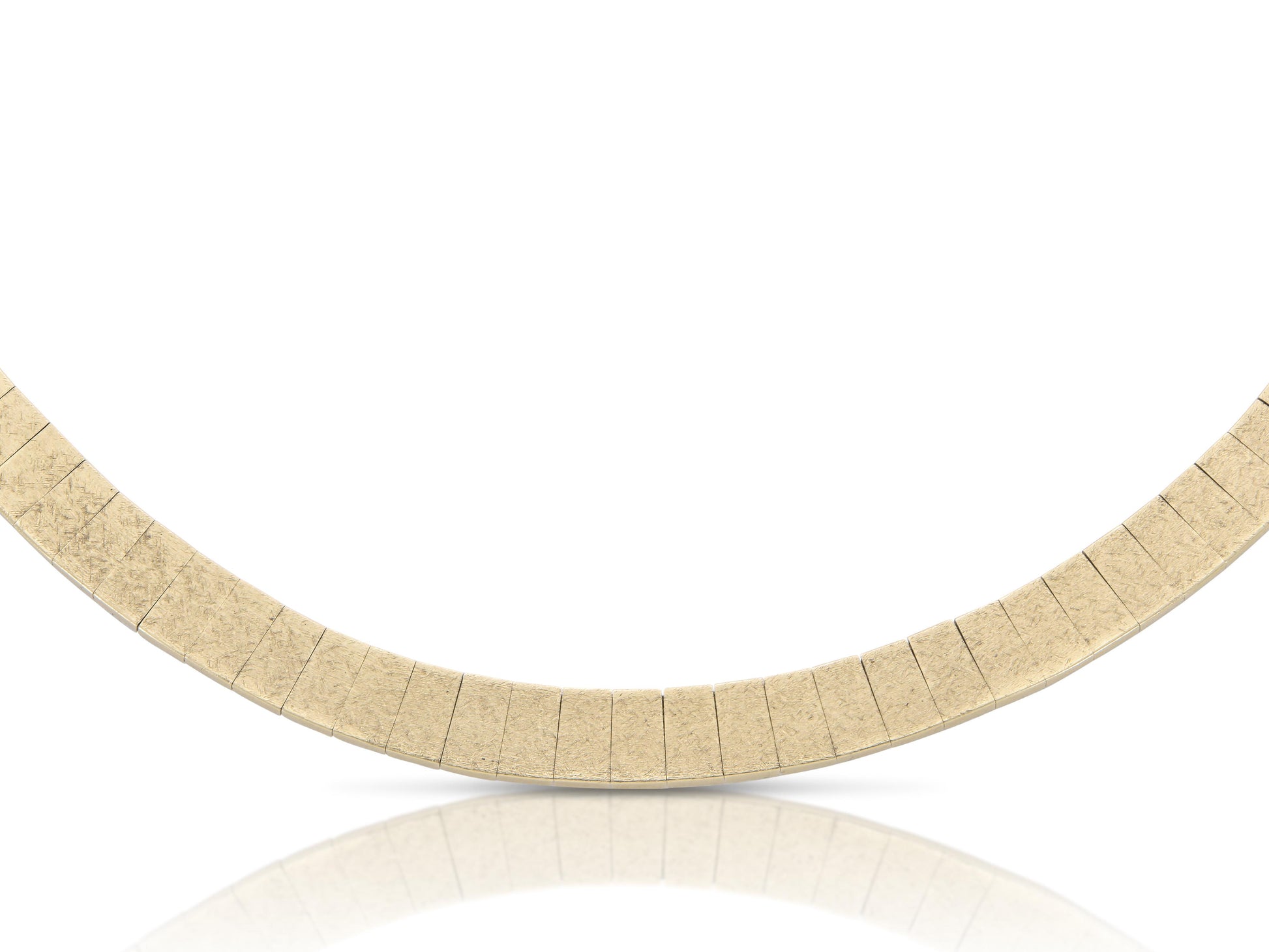 Vintage 1980s Gold Plates Collar Necklace