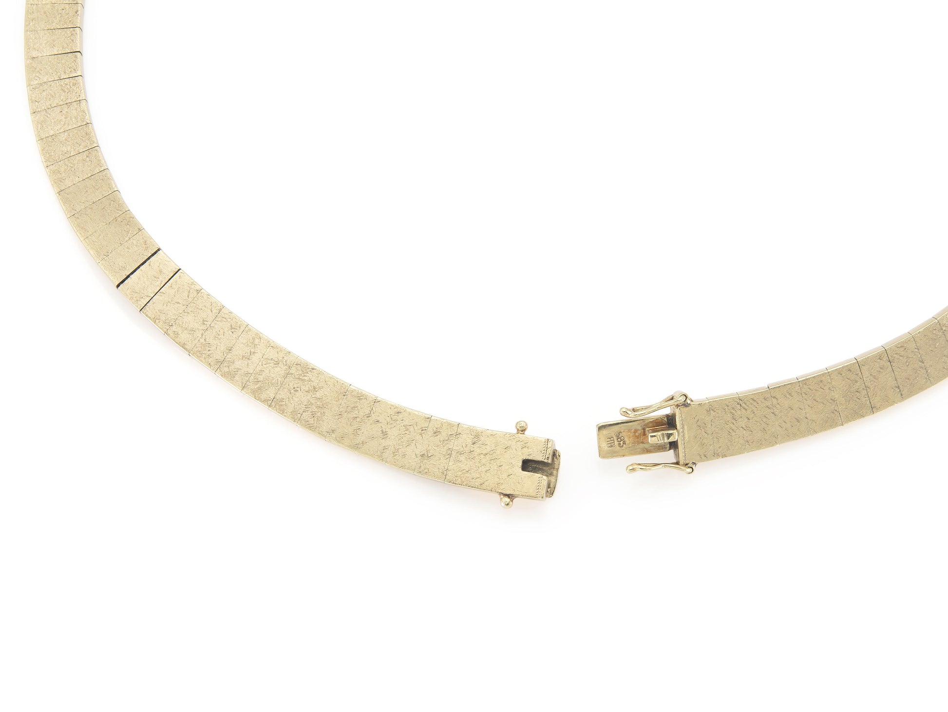 Vintage 1980s Gold Plates Collar Necklace