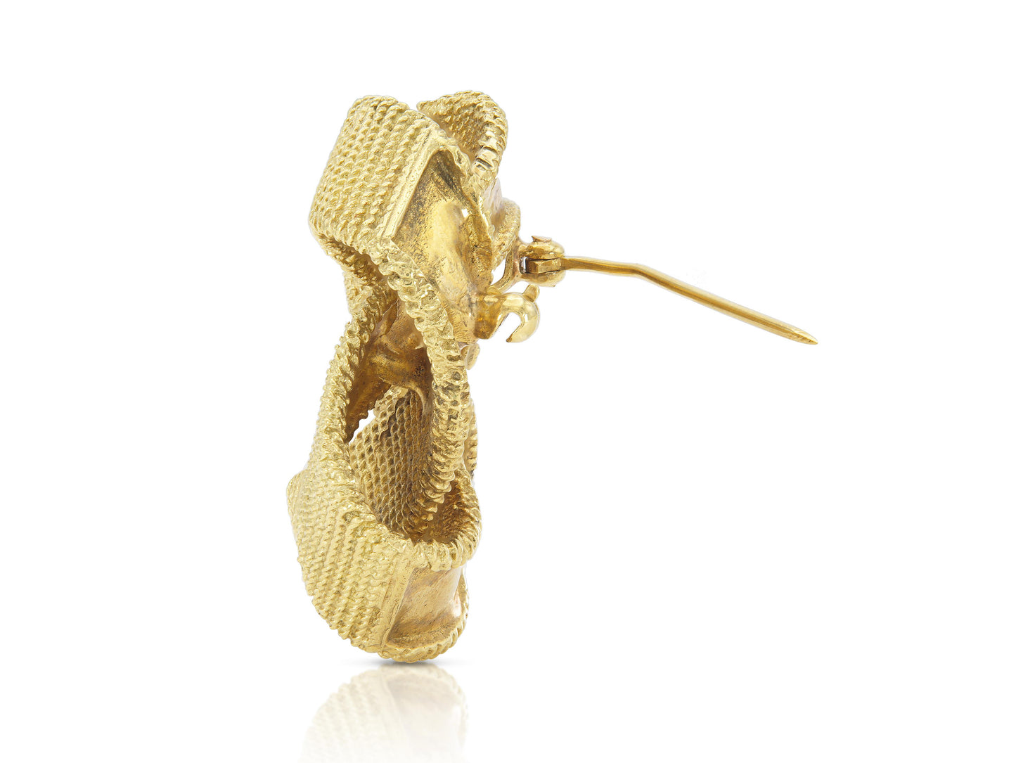 Vintage 1970s Gold Knot Brooch