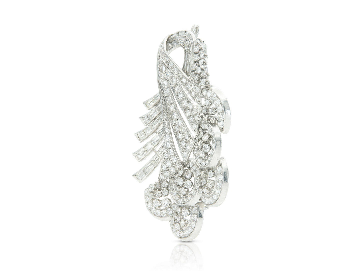 Vintage 1940s 8.50 Carat Diamond Brooch Pendant