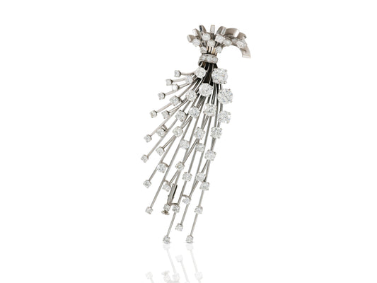 Vintage 1950s 9.00 Carat Diamond Burst Brooch