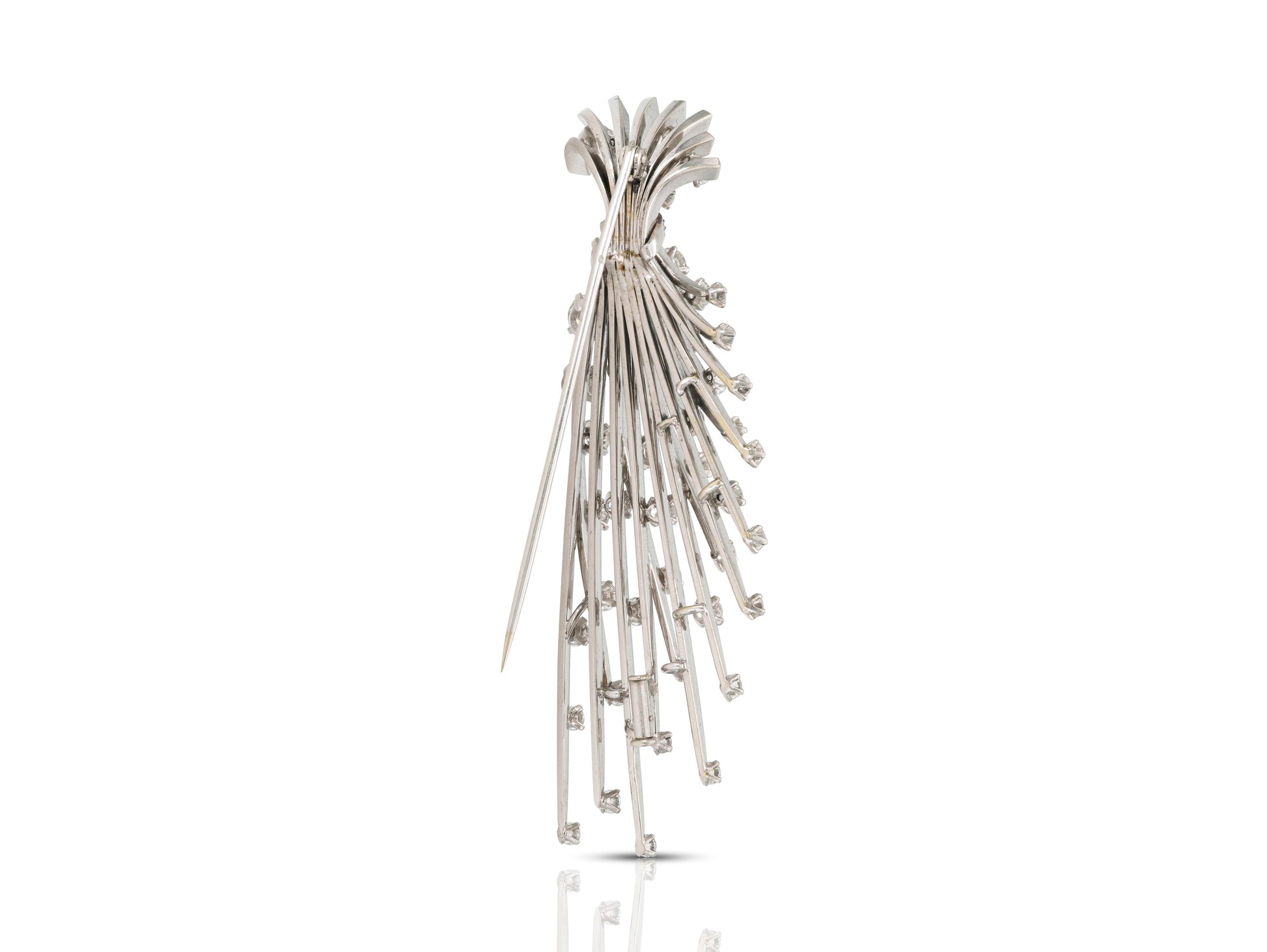 Vintage 1950s 9.00 Carat Diamond Burst Brooch