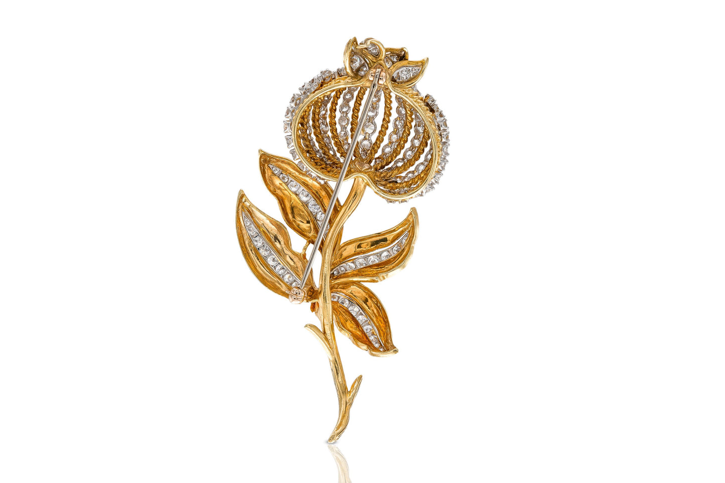 Vintage 1970s 8.00 Carat Flower Brooch