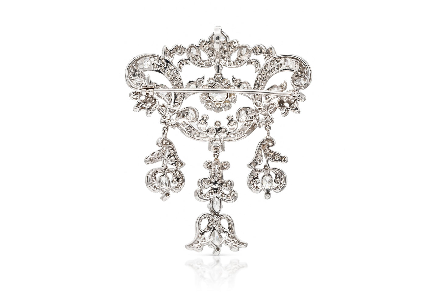 15.00 Carat Diamond Dangle Brooch