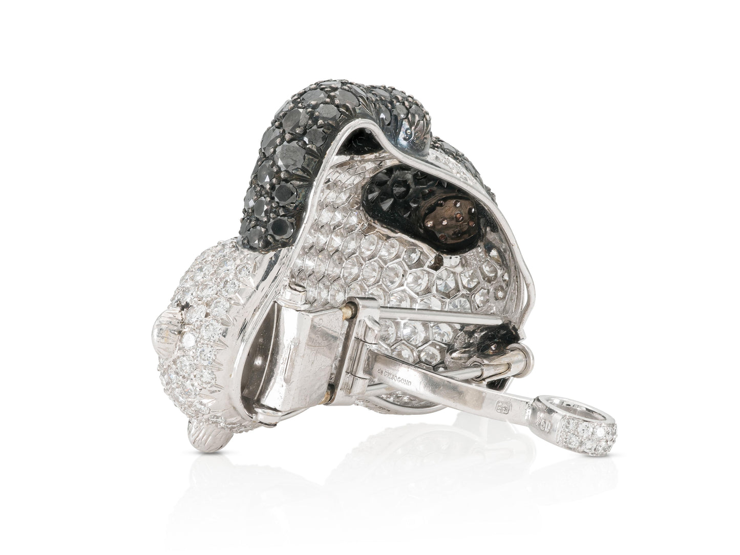 De Grisogono 12.18 Carat Diamond Panda Brooch Pendant