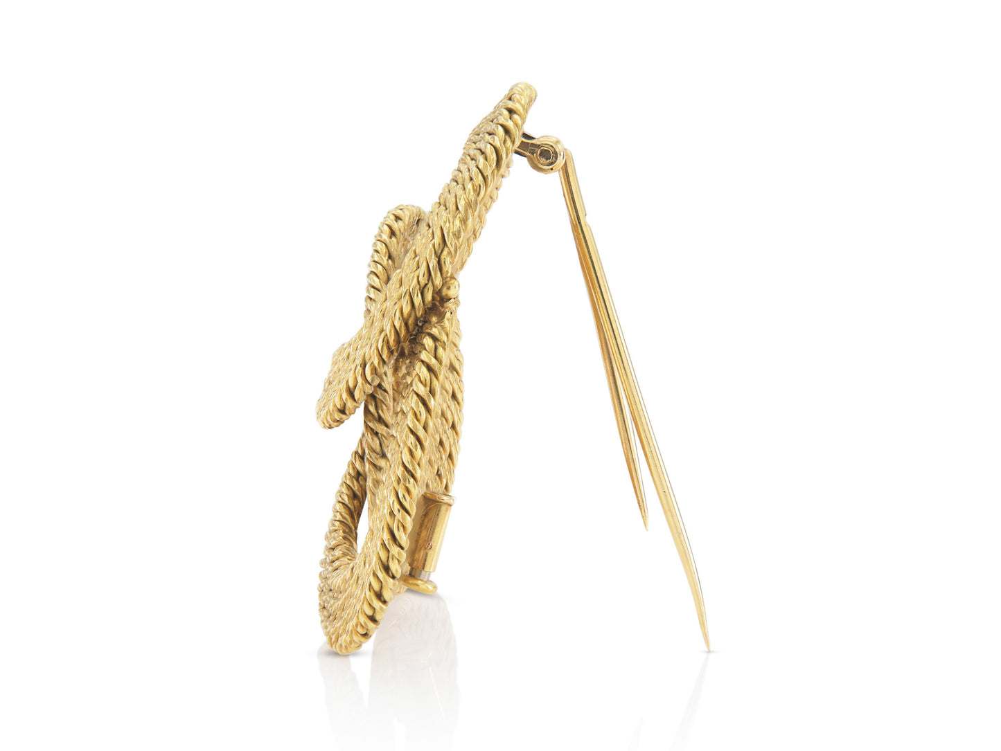 Vintage 1960s Fred Paris George L'enfant Woven Gold Circles Brooch