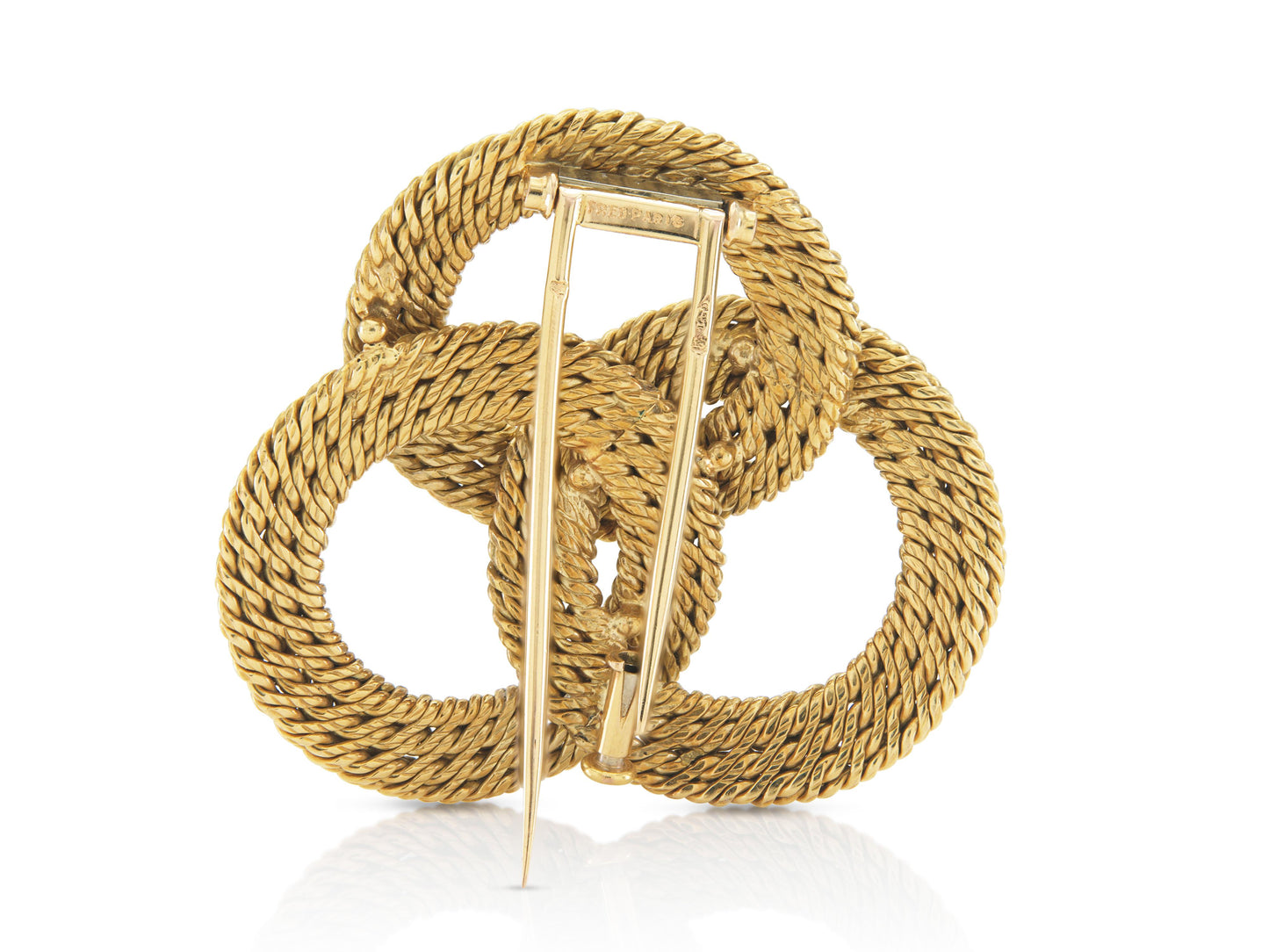 Vintage 1960s Fred Paris George L'enfant Woven Gold Circles Brooch