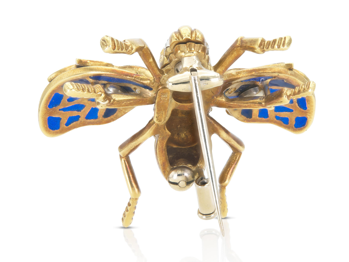 Vintage 1970s Enamel Bee Brooch