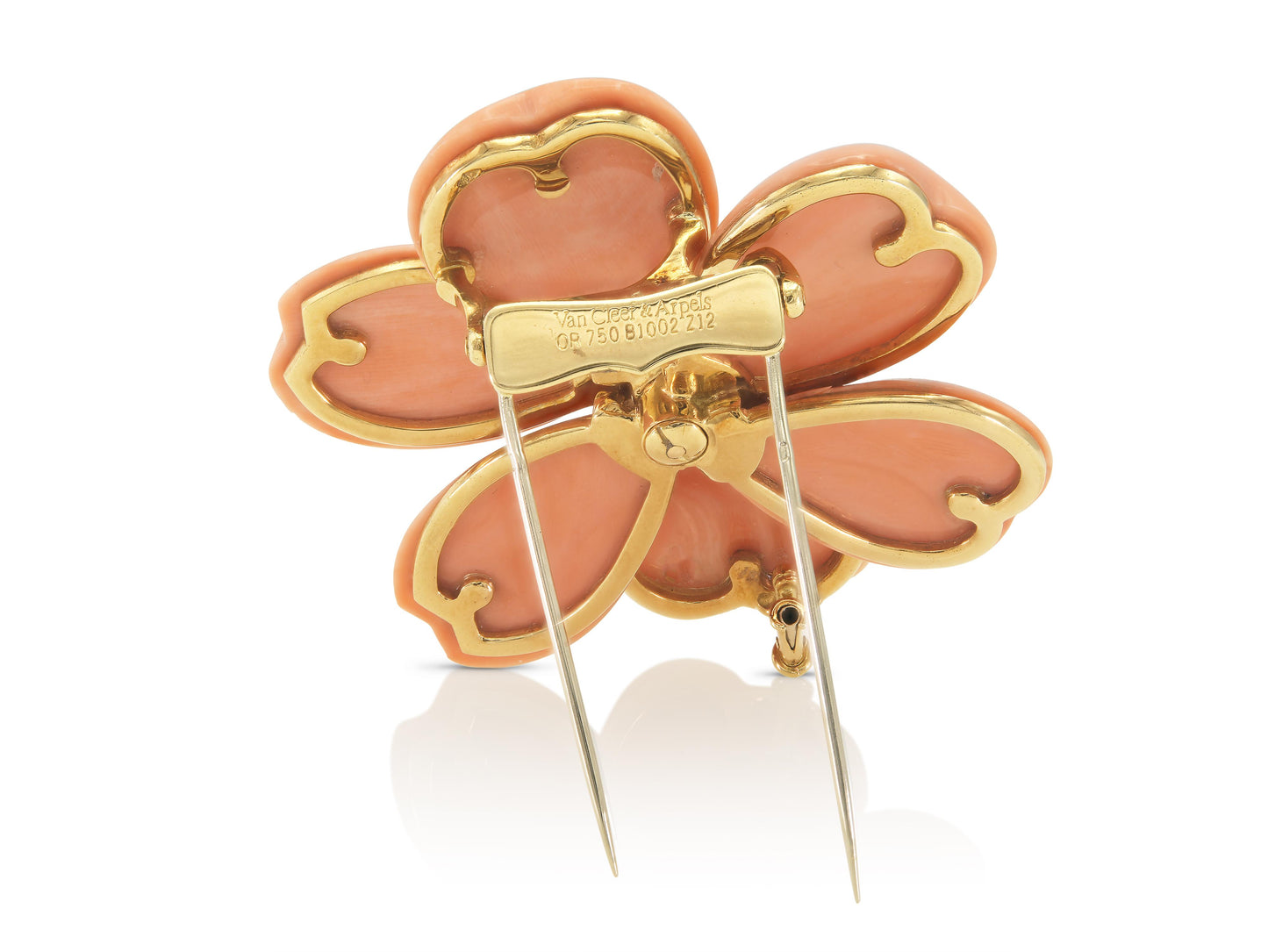 Van Cleef & Arpels Coral Rose de Noel Brooch