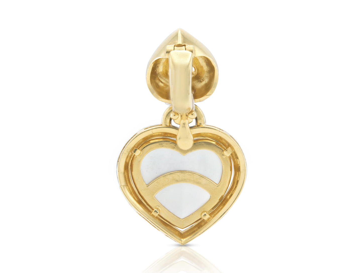 Vintage 1980s Purple Heart Mabe Pearl Pendant