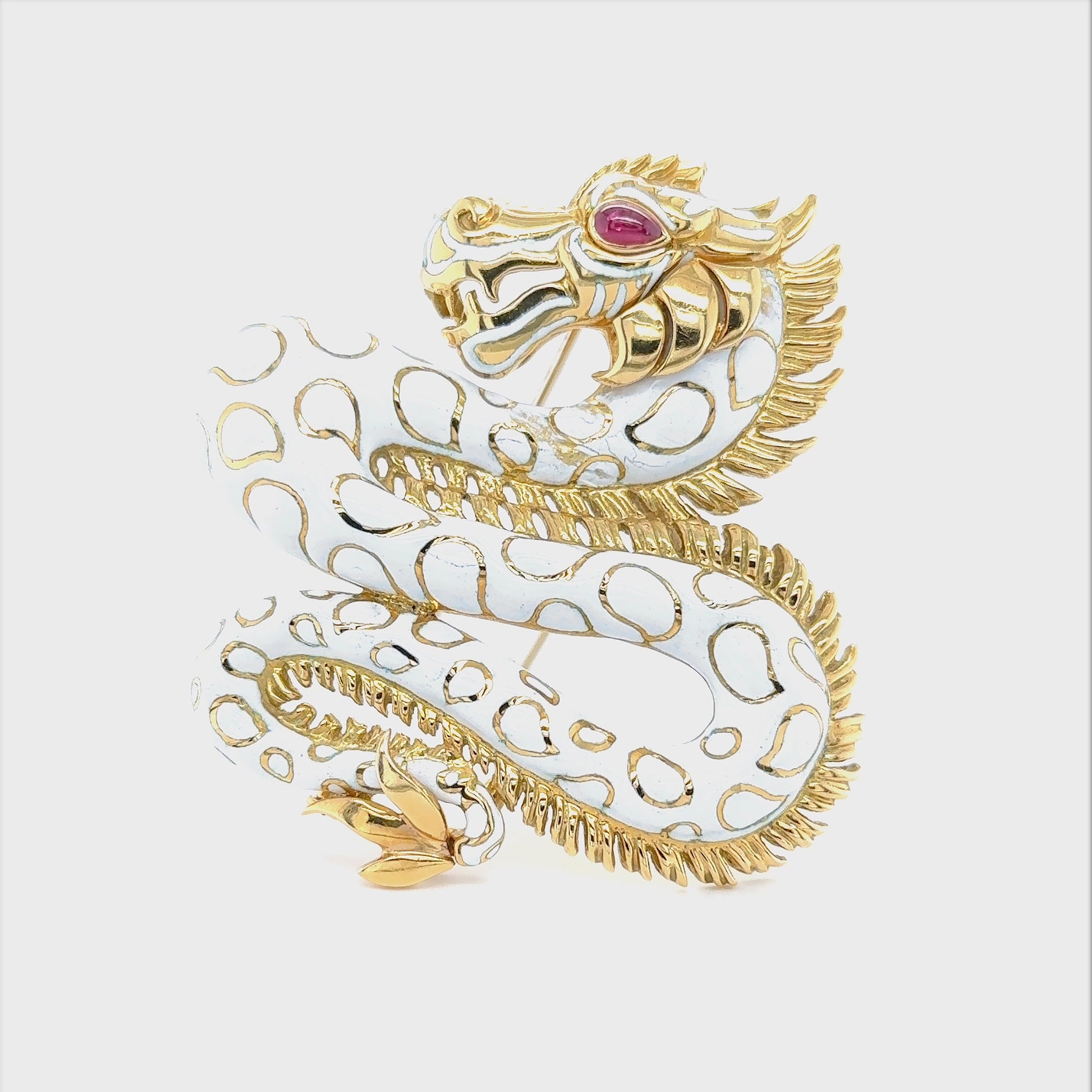 Vintage 1960s David Webb Dragon Brooch