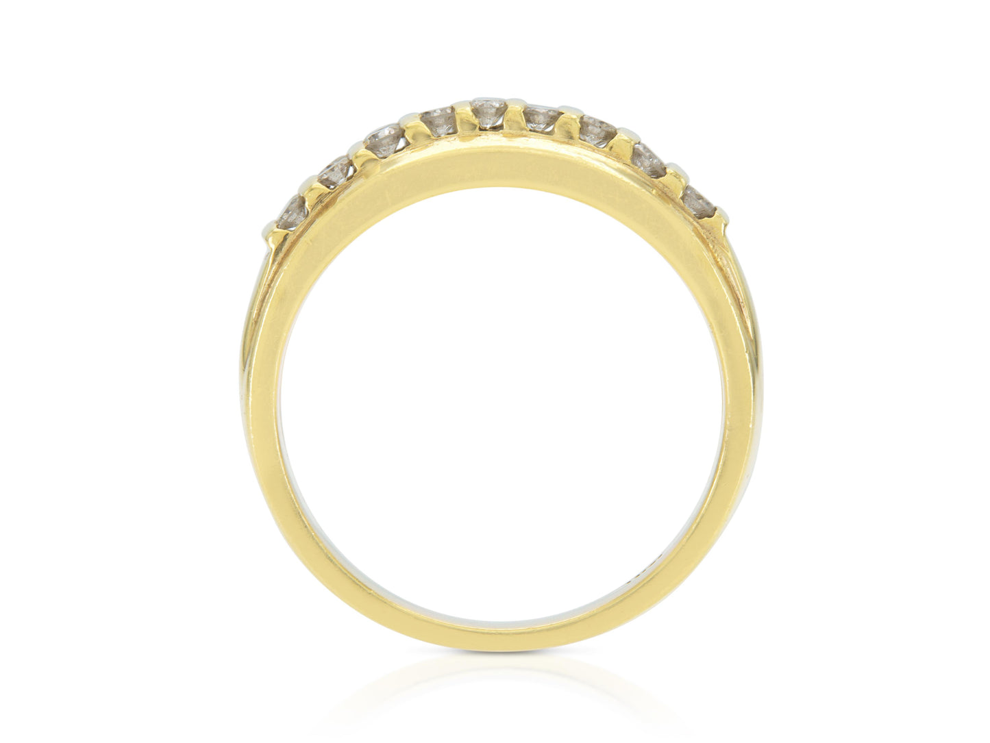 Vintage 1970s Bar Set 0.40 Carat Diamonds Ring