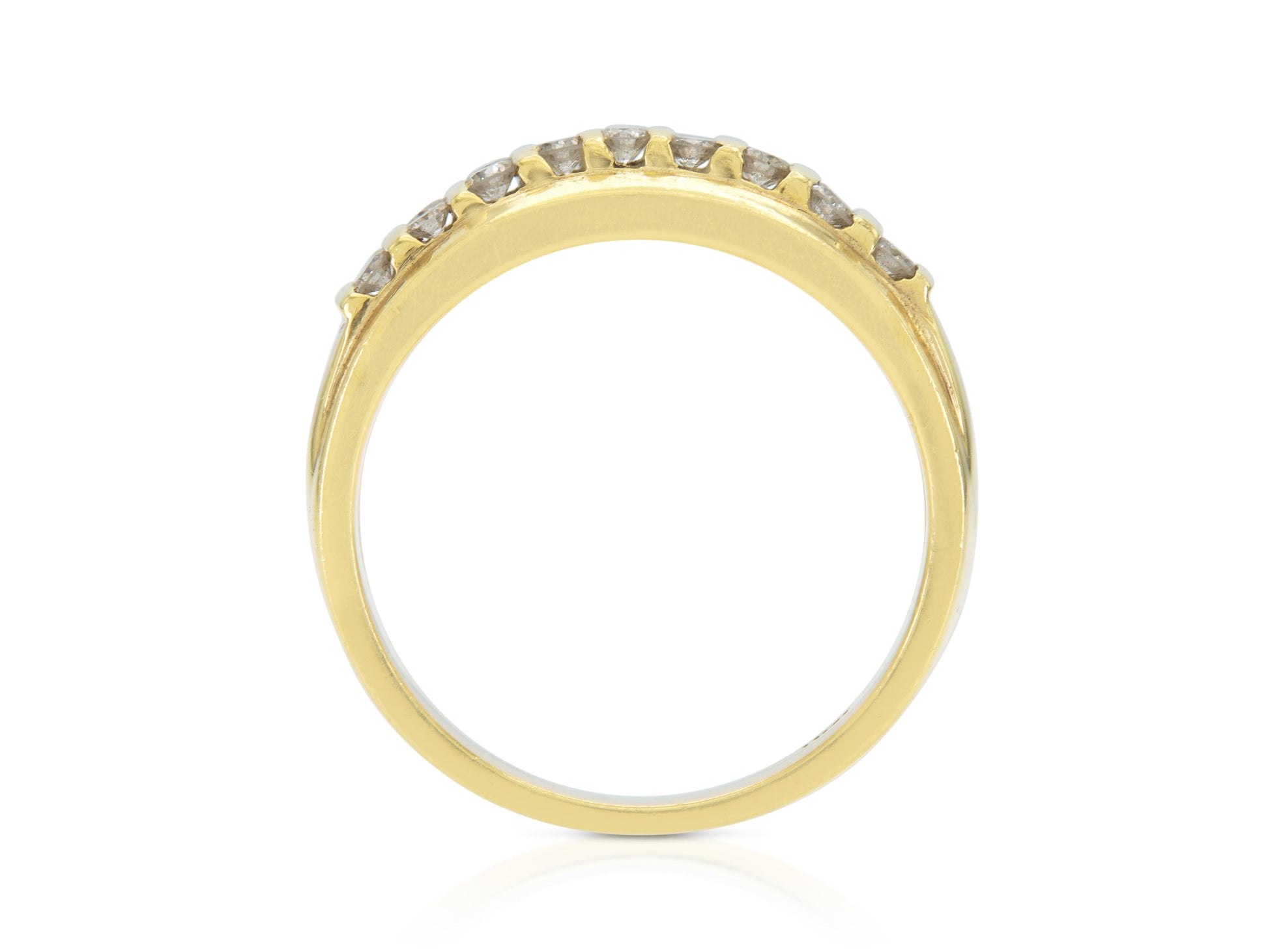 Vintage 1970s Bar Set 0.40 Carat Diamonds Ring
