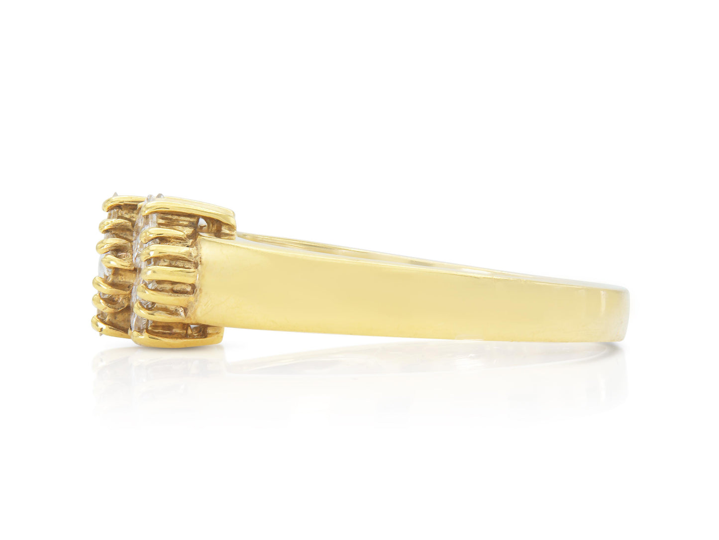 Vintage 1990s 0.77 Carat Princess Cut Diamonds Ring