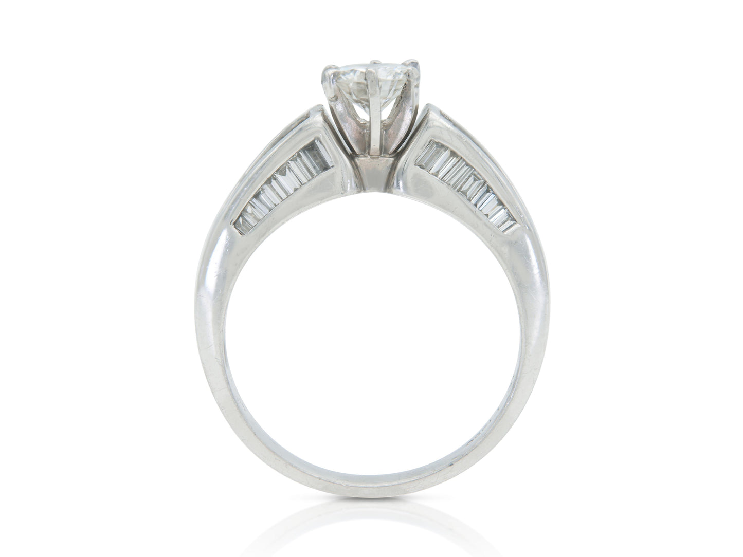 Vintage 1950s 0.60 Carat Old European Cut Diamond Engagement Ring