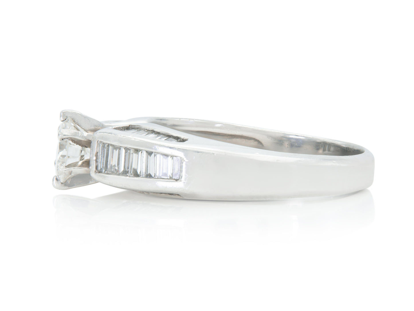Vintage 1950s 0.60 Carat Old European Cut Diamond Engagement Ring