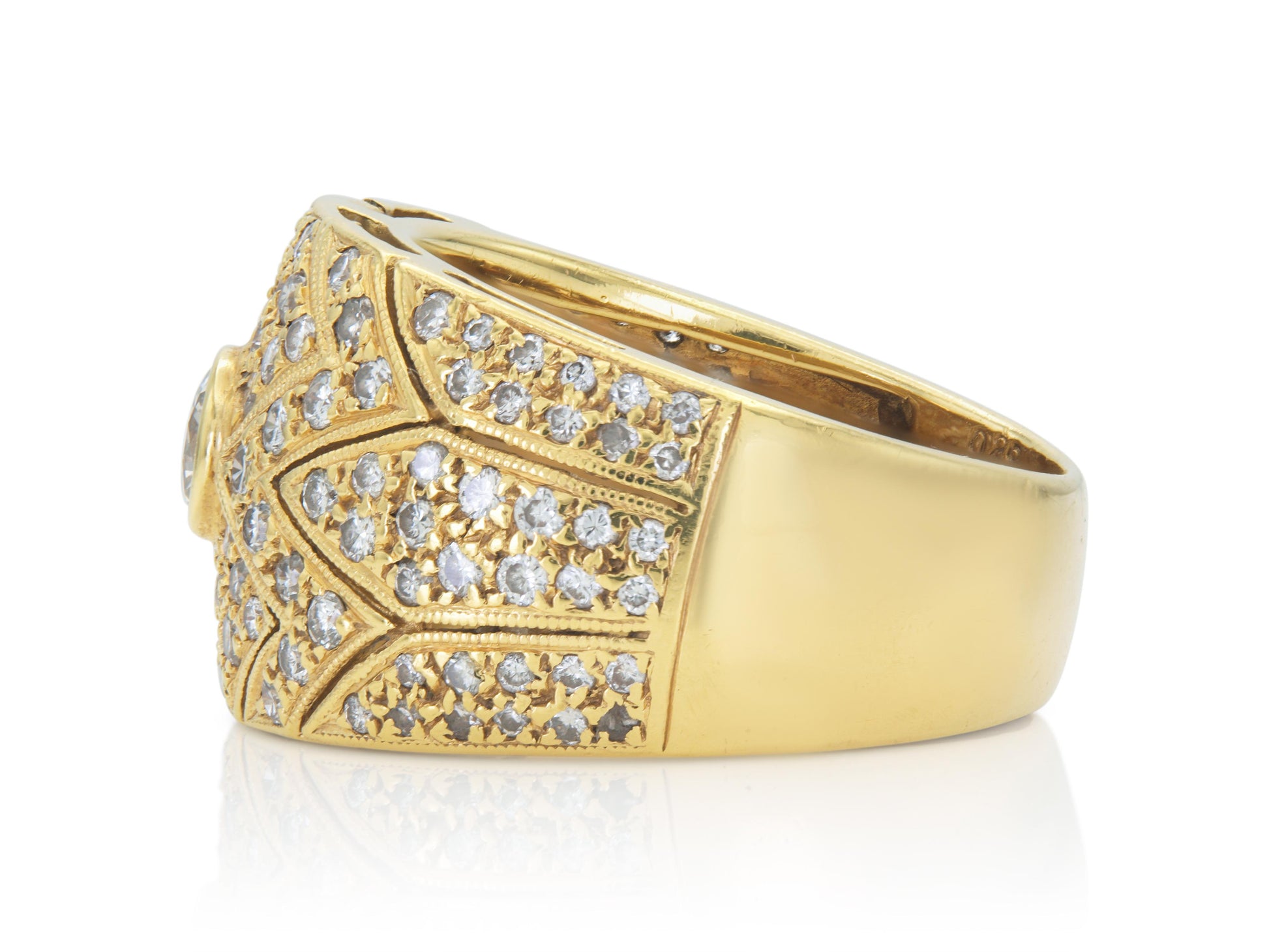 Vintage 1980s 1.21 Carat Diamonds Band Ring