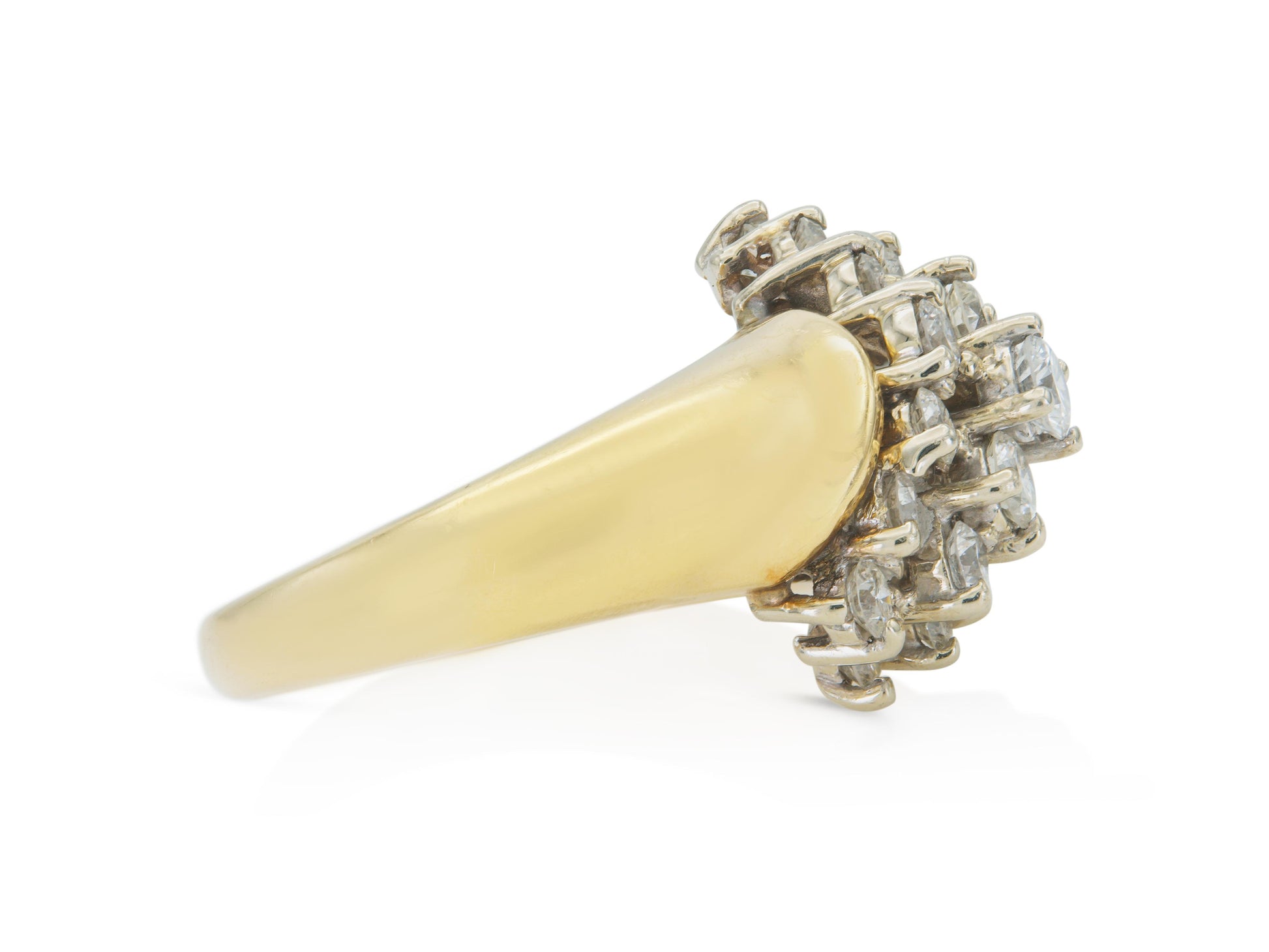 Vintage 1980s 1.00 Carat Round Cut Diamonds Ring