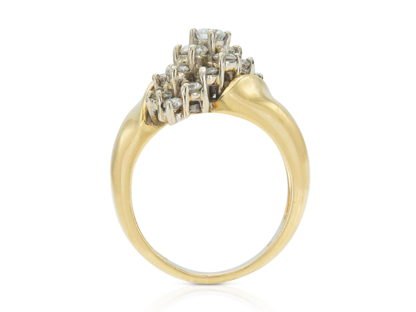 Vintage 1980s 1.00 Carat Round Cut Diamonds Ring