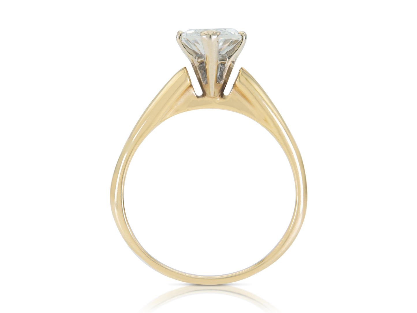 Vintage 1990s 1.55 Carat Marquise Cut Diamond Engagement Ring