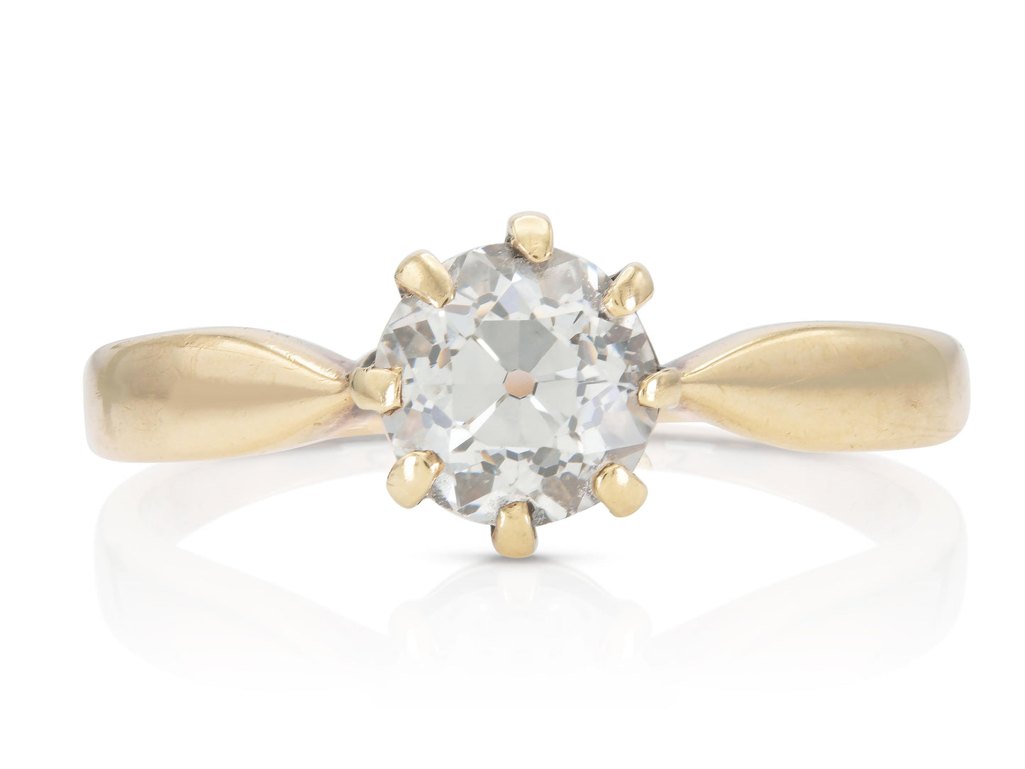 Antique Victorian 0.90 Carat Diamond Engagement Ring