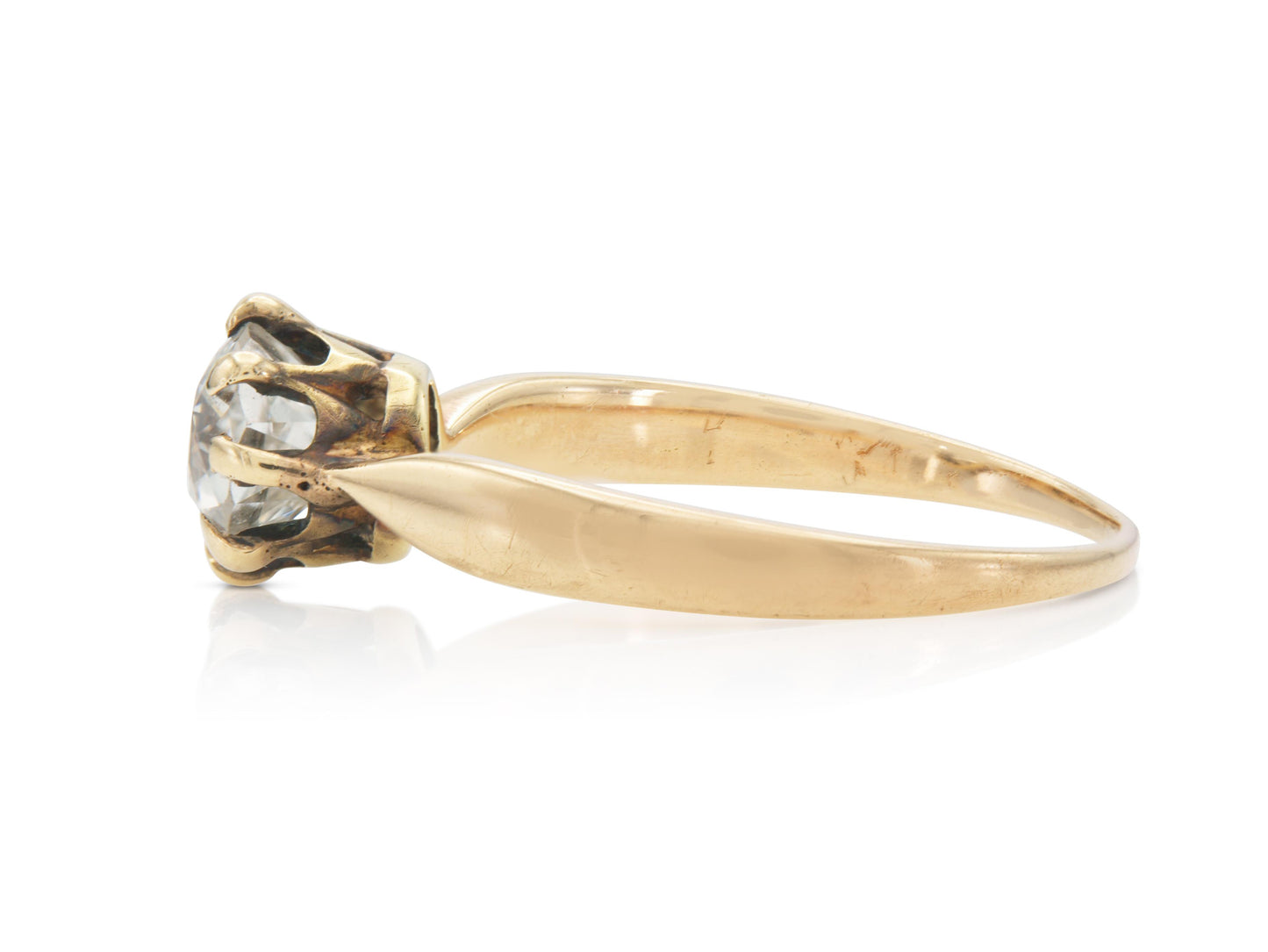 Antique Victorian 0.90 Carat Diamond Engagement Ring