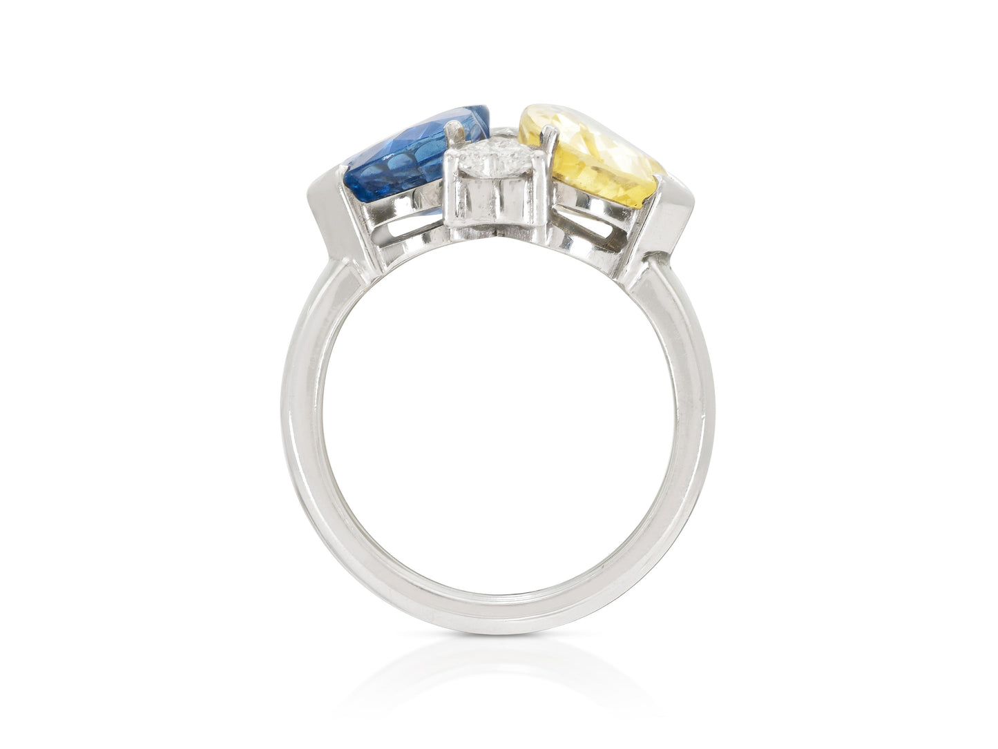 6.00 Carat Blue & Yellow Sapphire with Diamonds