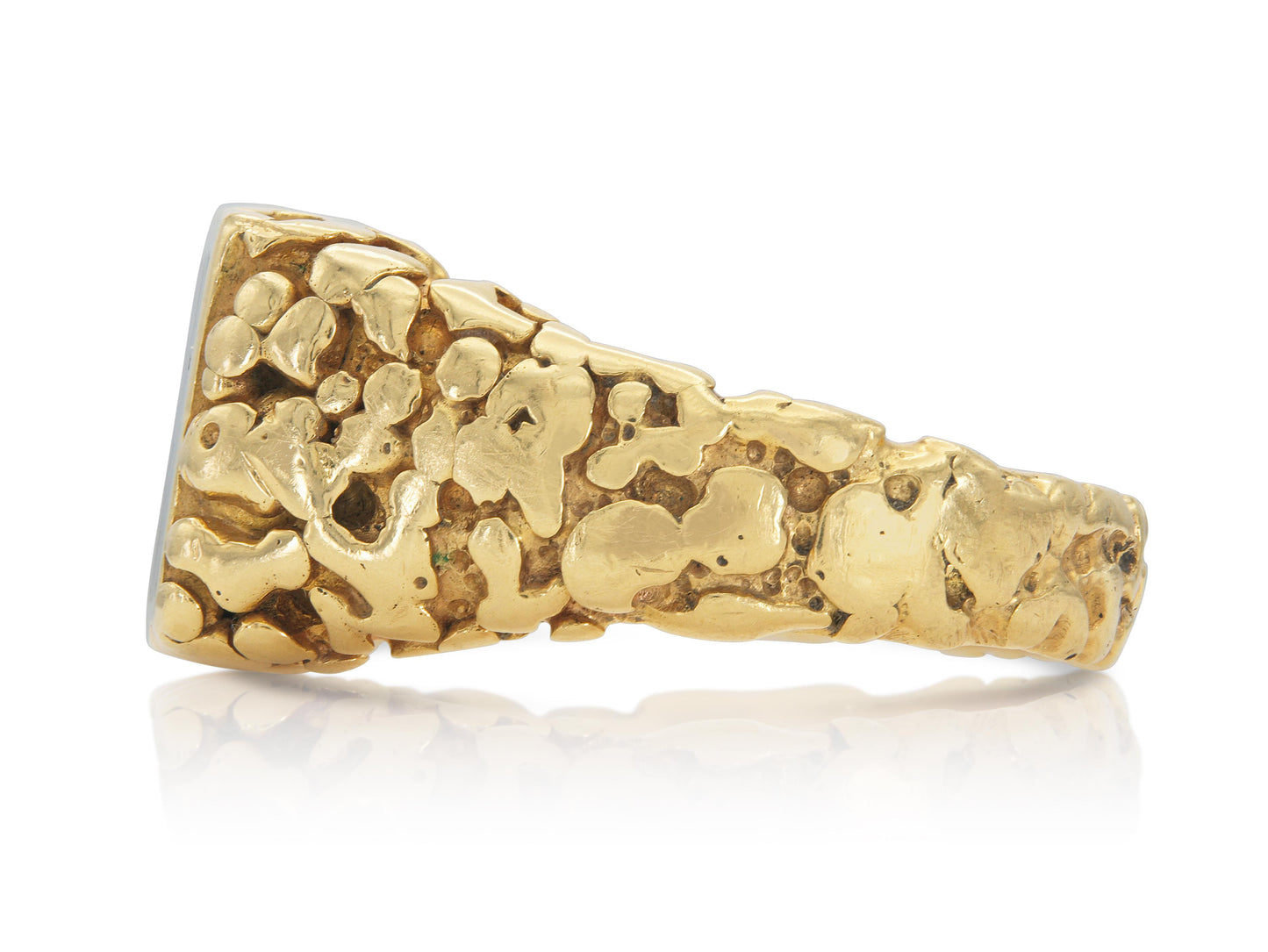 Vintage 1960s David Webb Gold and Enamel Initial Ring