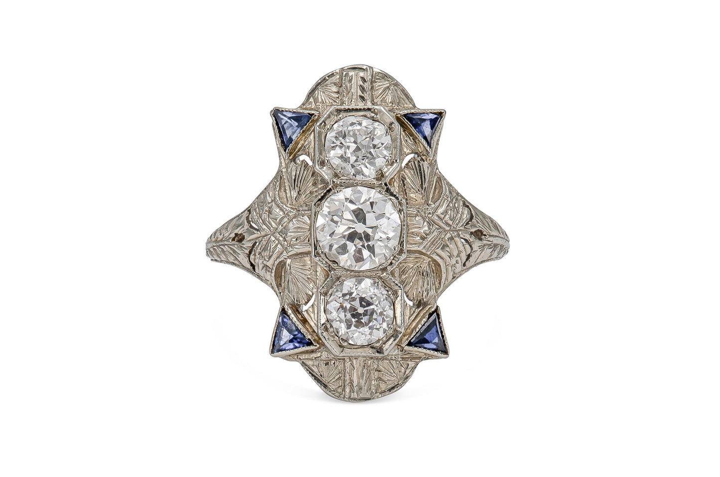 Art Deco 1930s 1.75 Carat Diamond Dinner Ring