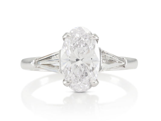 1.83 Carat Oval Cut Diamond Engagement Ring