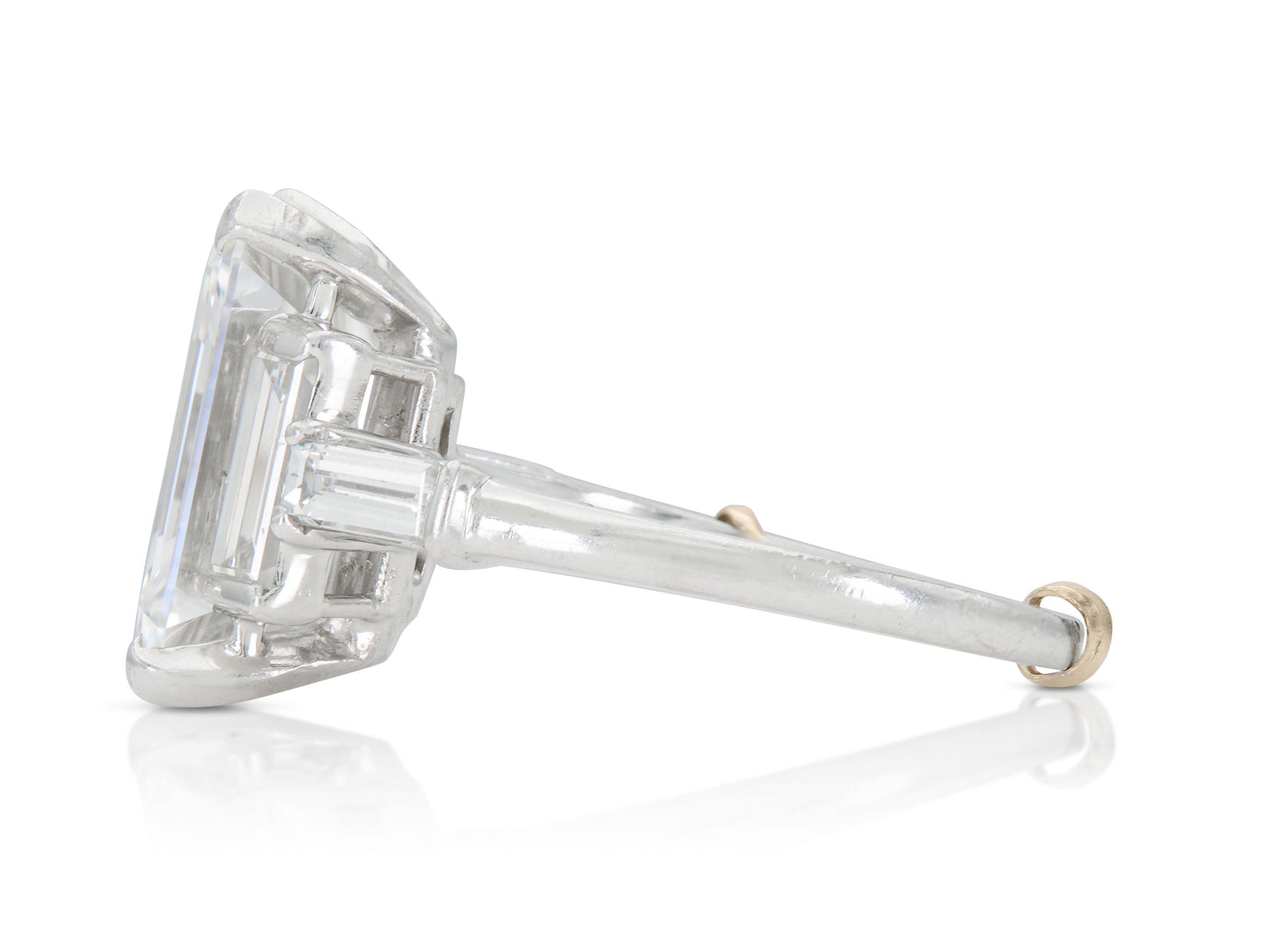 5.45 Carat Emerald Cut Diamond Engagement Ring