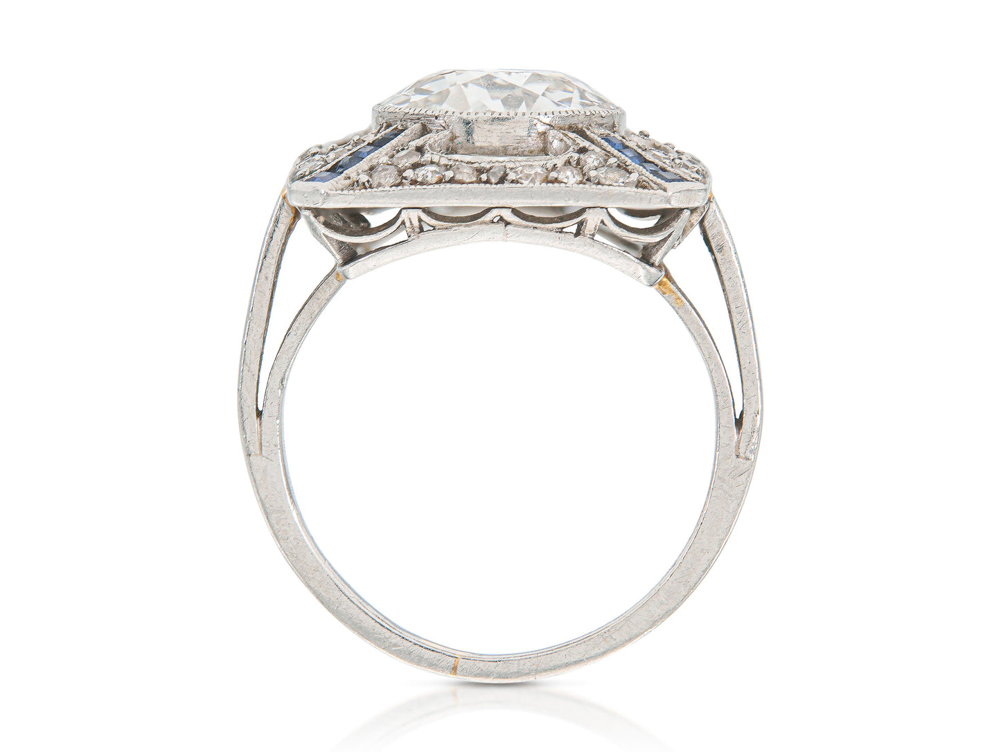 Antique Art Deco 1920s 2.00 Carat Old European Cut Diamond Engagement Ring