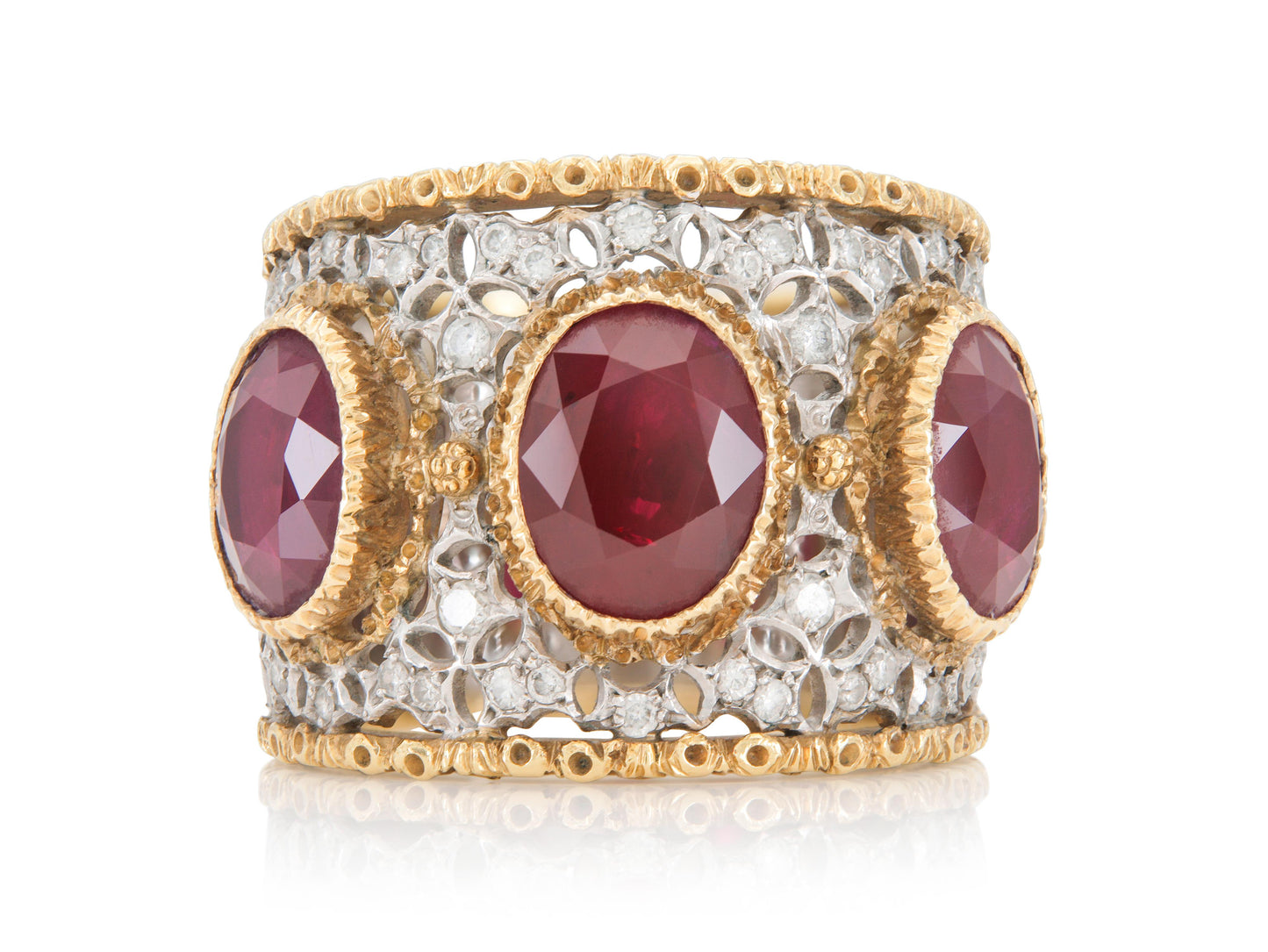 Vintage 1940s Mario Buccellati 5.00 Carat Ruby Ring