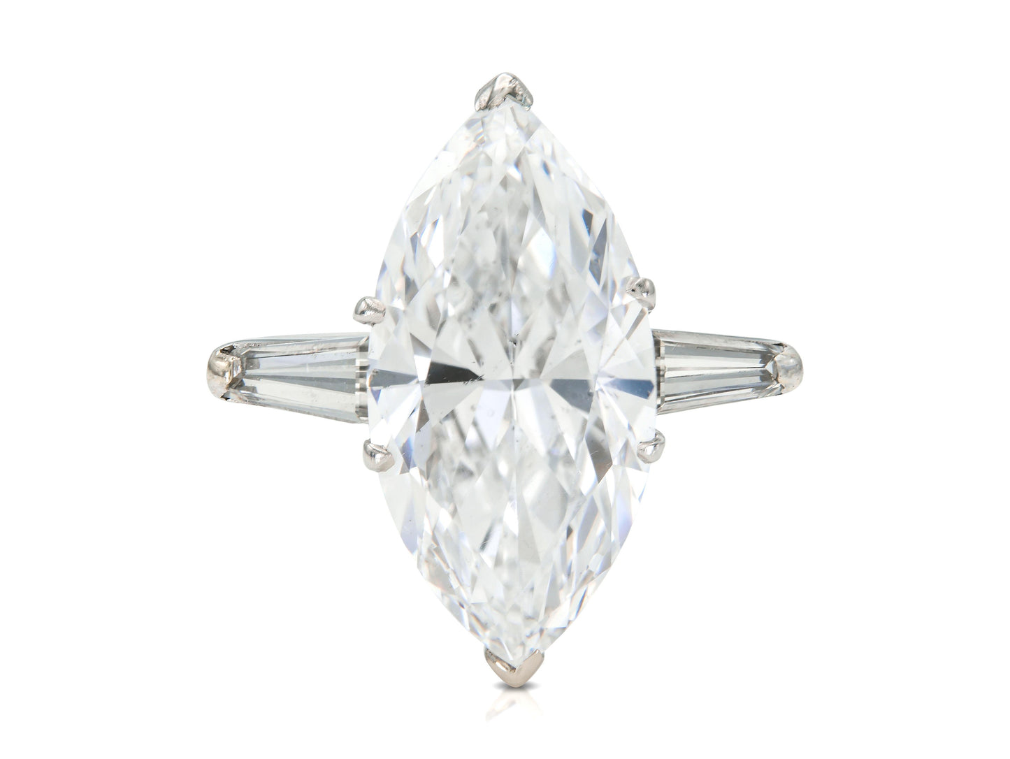 6.74 Carat Marquise Cut Diamond Engagement Ring