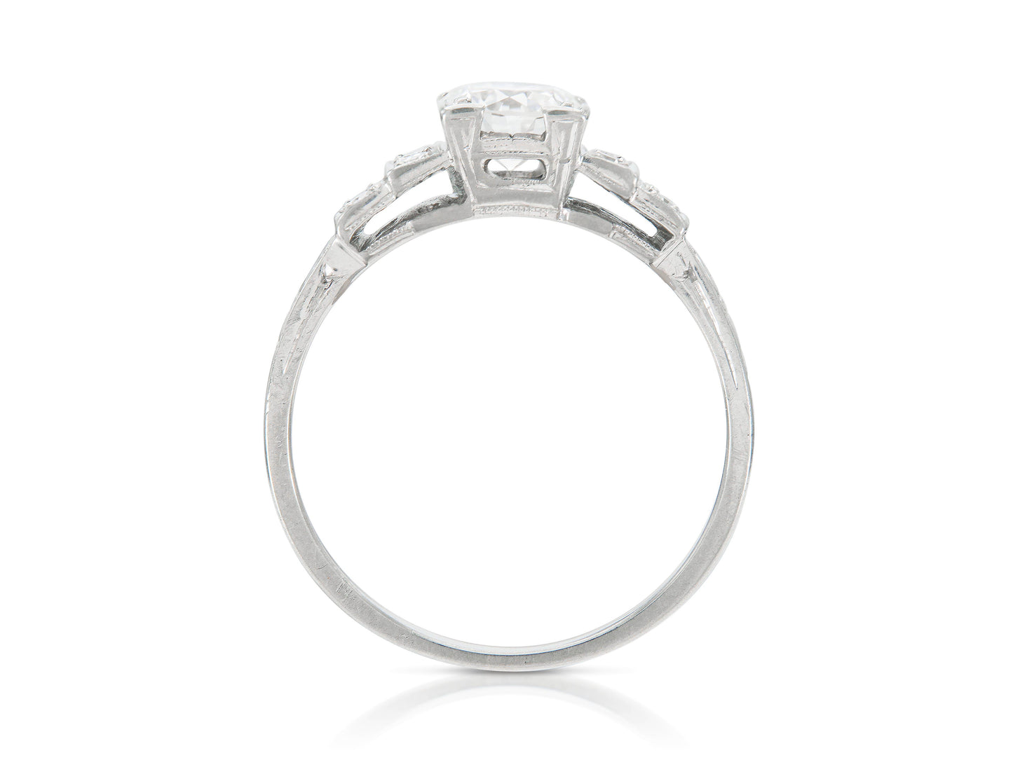 Antique Art Deco 1930s 0.50 Carat Diamond Engagement Ring