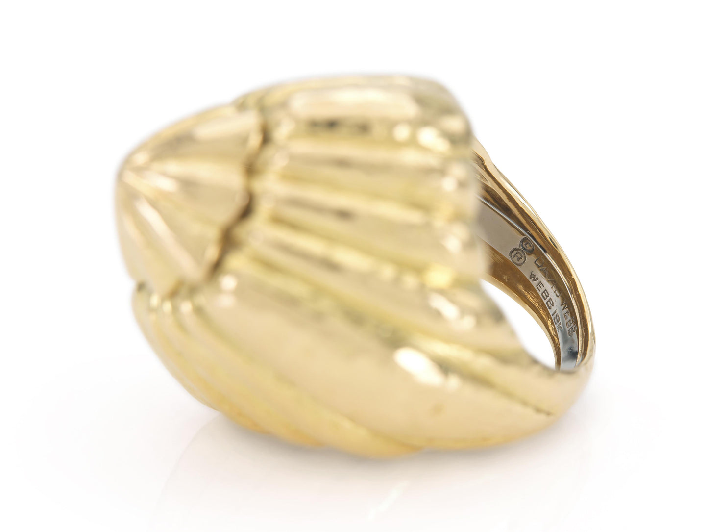 Vintage 1980s David Webb Gold Pyramid Ring