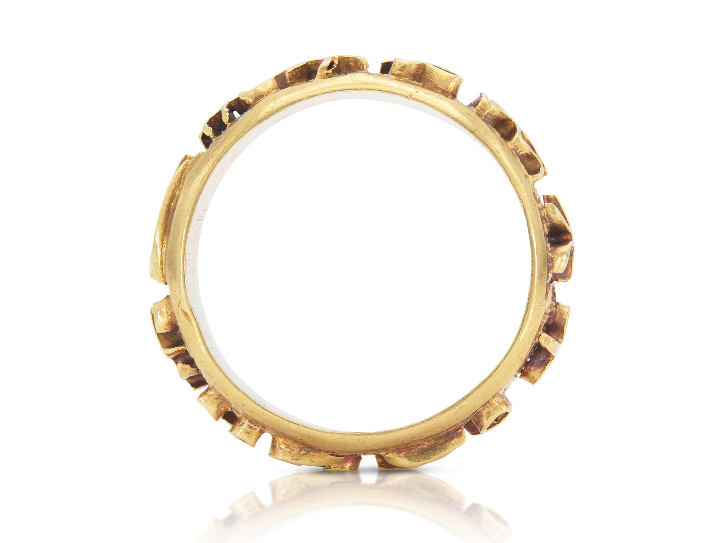 Vintage 1960s Gold and Enamel Zodiac Band