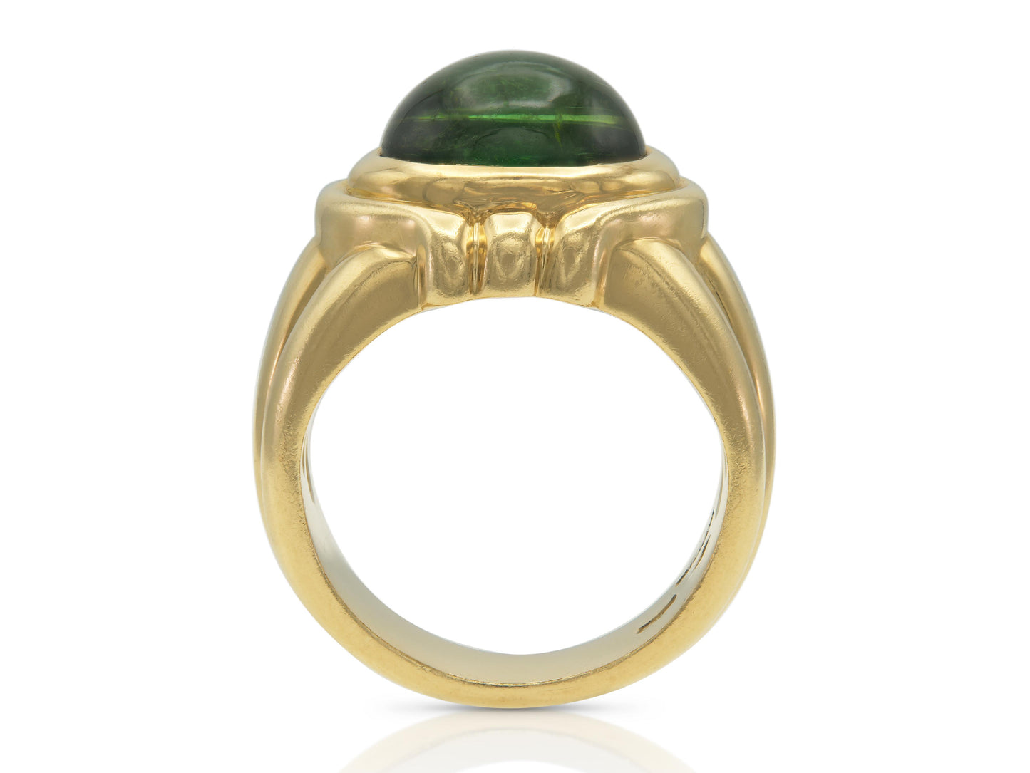 Vintage 1960s Bvlgari Cabochon Tourmaline Ring