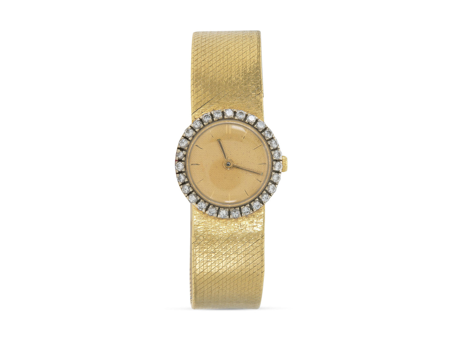 Vintage 1950s Boucheron Omega Gold Watch with Diamonds