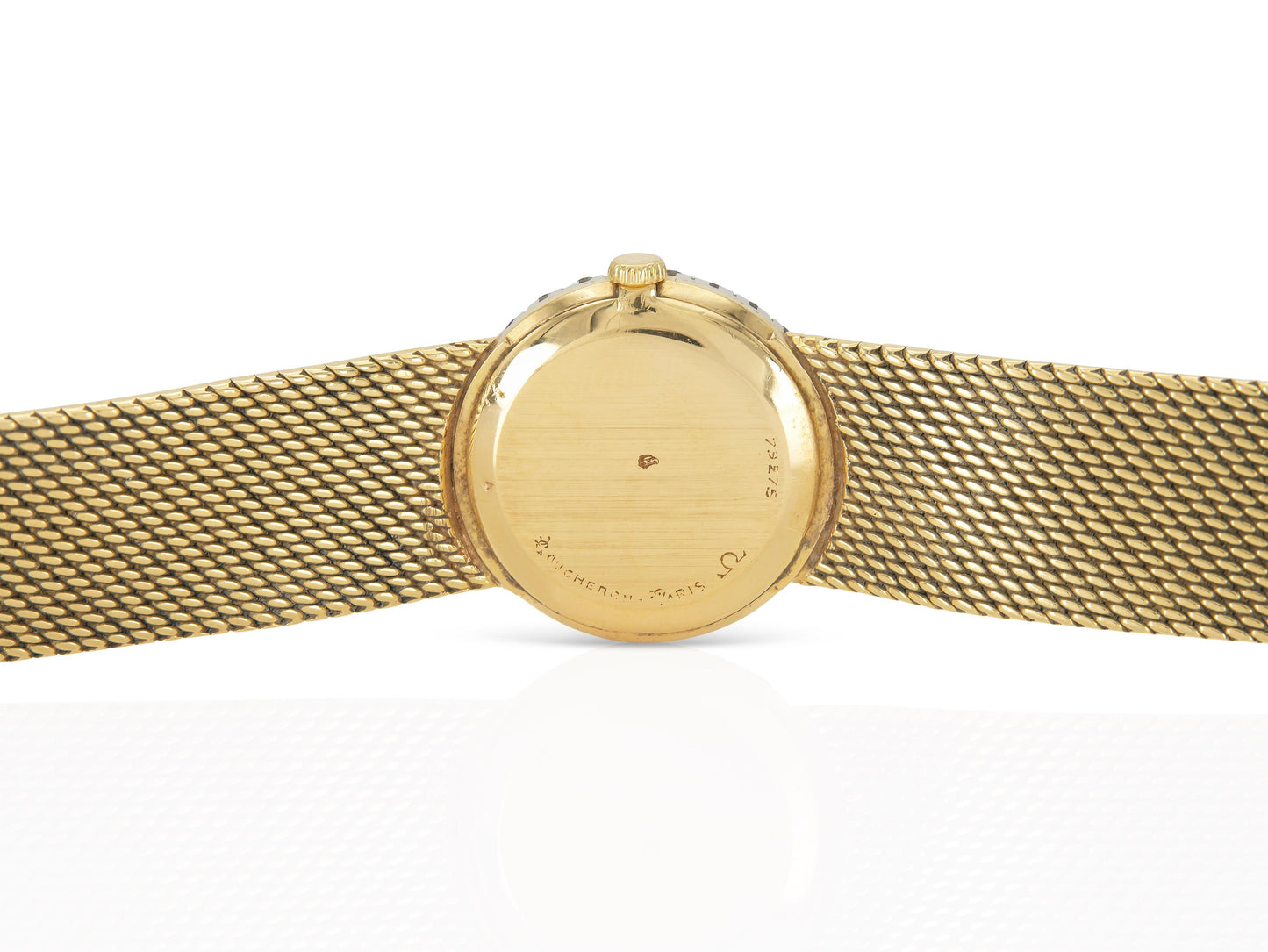 Vintage 1950s Boucheron Omega Gold Watch with Diamonds