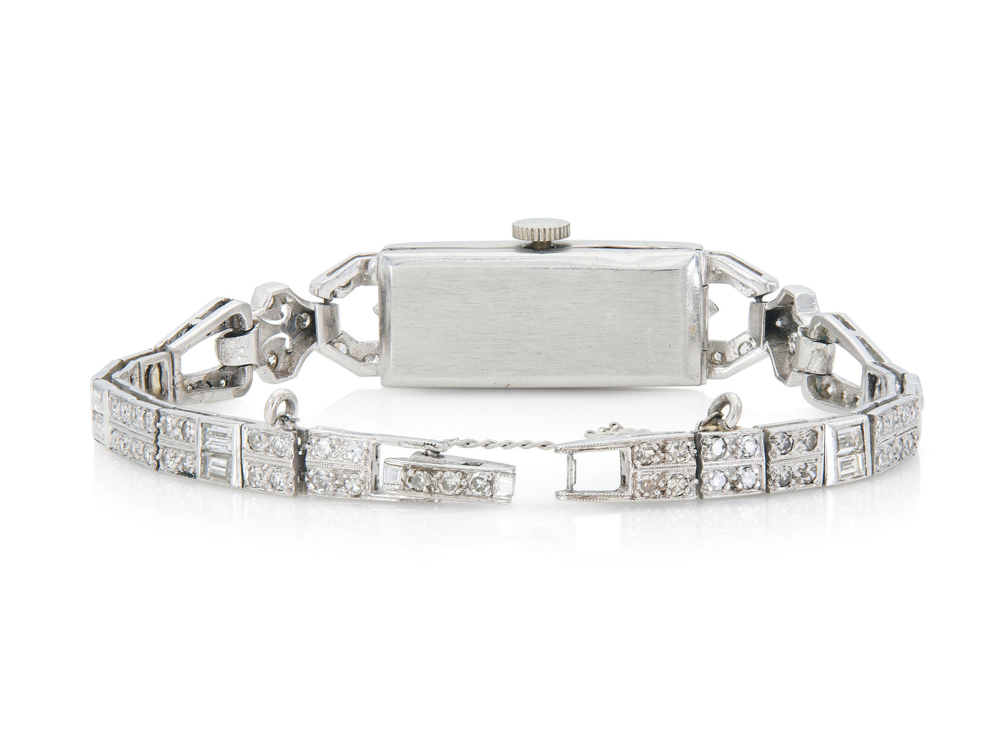 Antique Art Deco 1920s 3.00 Carat Diamond Watch
