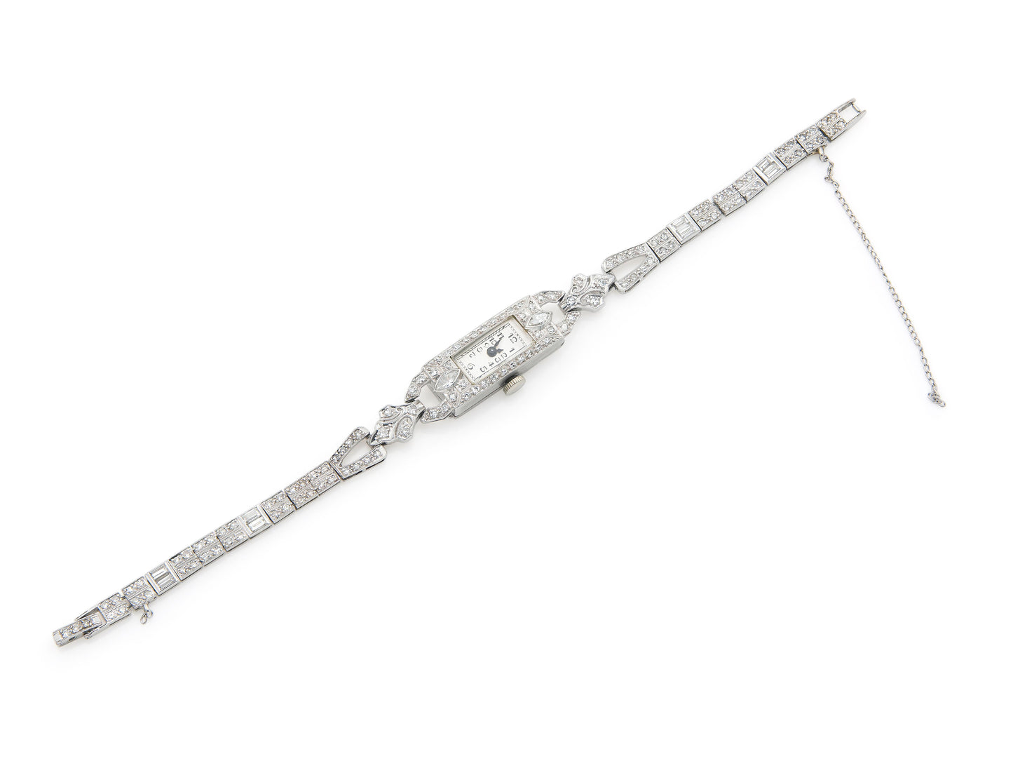 Antique Art Deco 1920s 3.00 Carat Diamond Watch