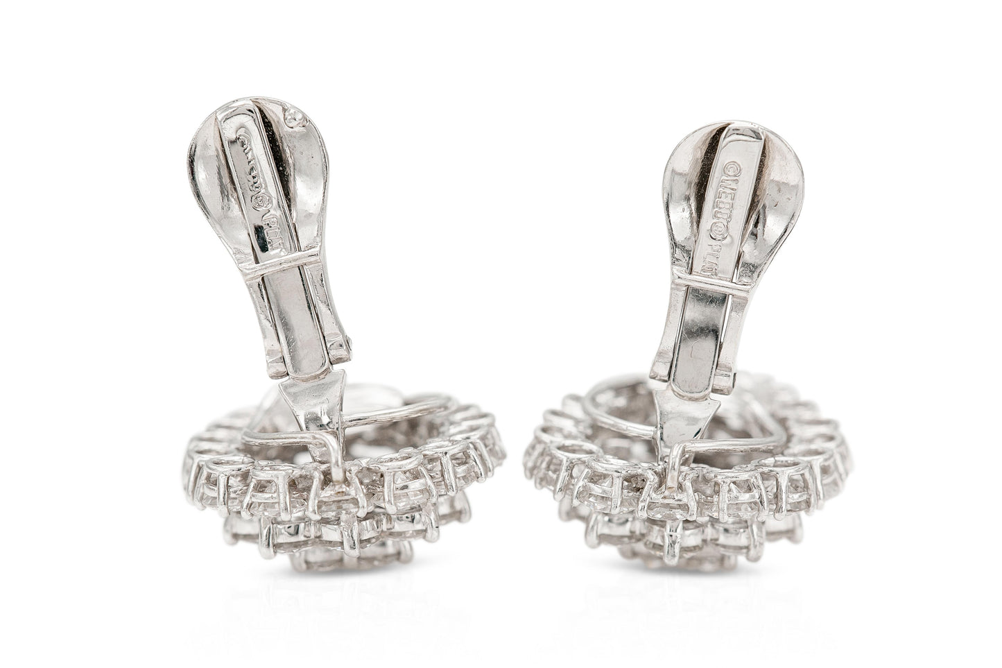 Vintage 1960s David Webb 12.00 Carat Diamond Earrings