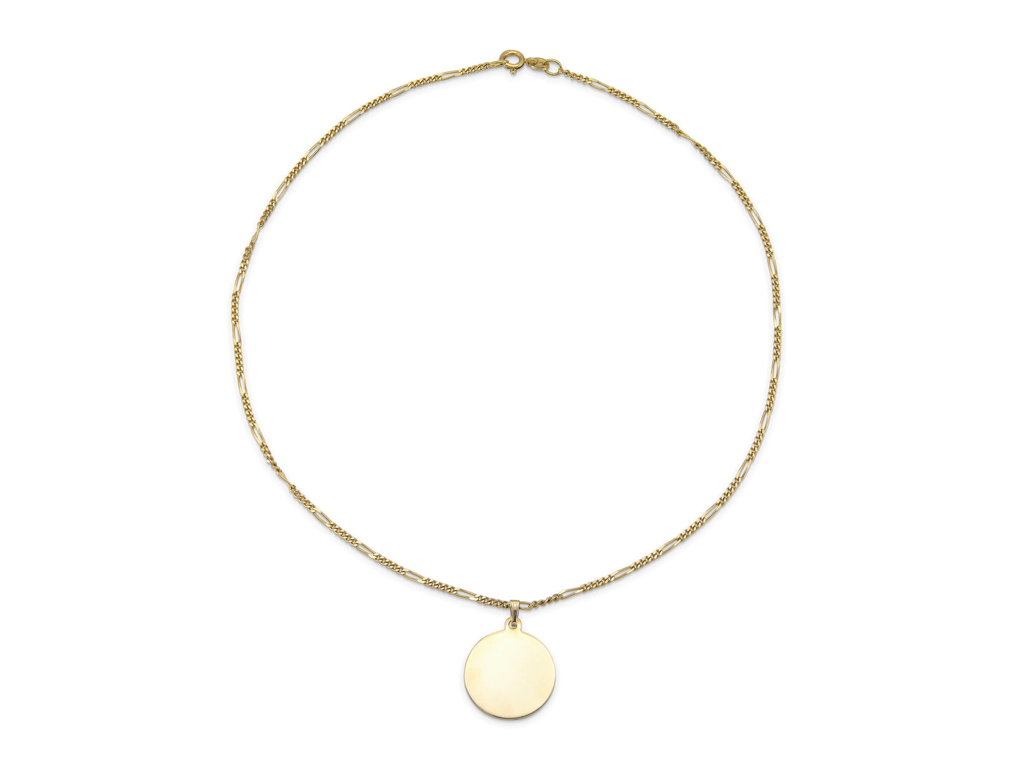Gold Circle Pendant Necklace