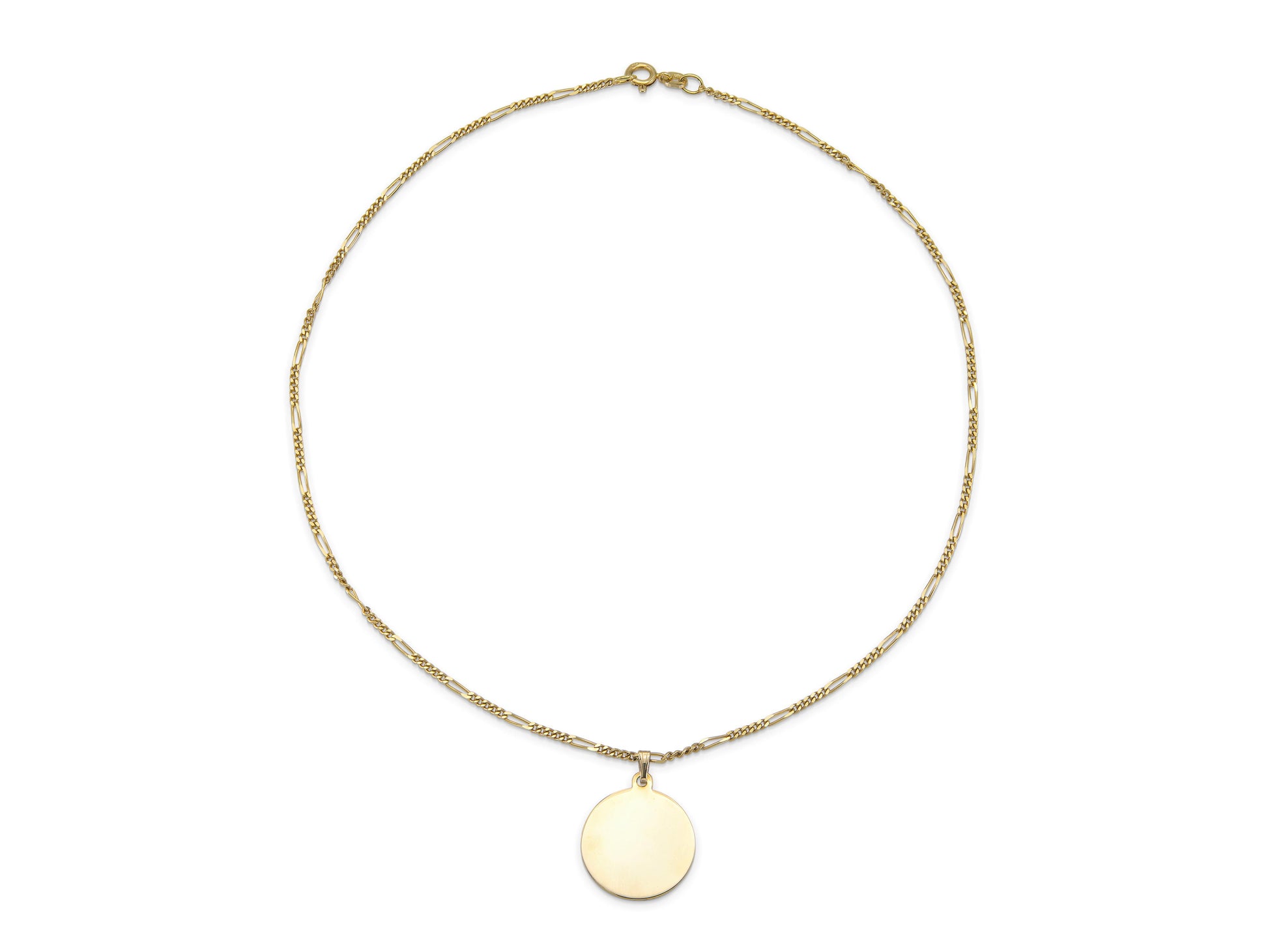 Gold Circle Pendant Necklace