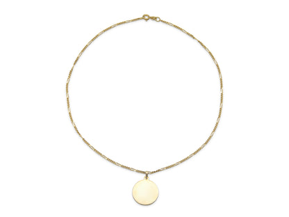 Gold Circle Pendant Necklace