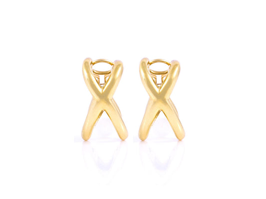 Vintage 1980s Tiffany & Co. Gold X Earrings