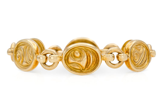 Elizabeth Gage Gold Circle Links Bracelet